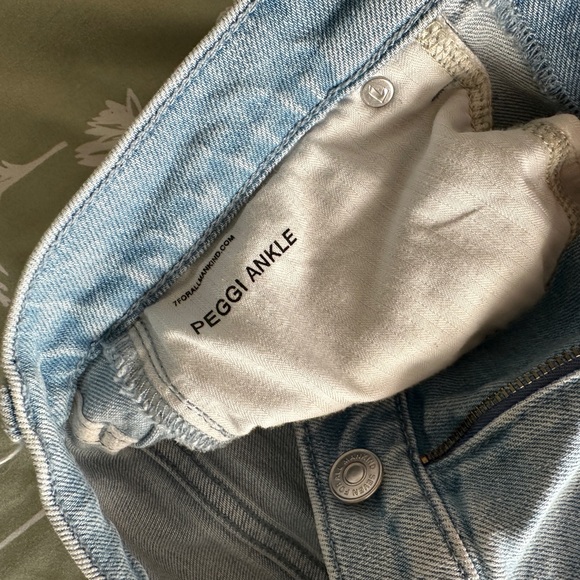 7 For All Mankind Peggi Ankle Jeans Light faded blue floral theme - Picture 10 of 12